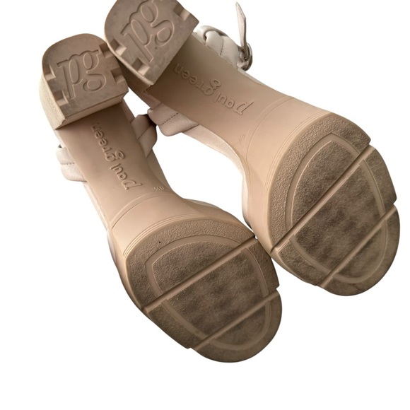 Paul Green Cream Heels with Ankle Strap Size 6 1/5 - retails for $389 - Picture 7 of 7